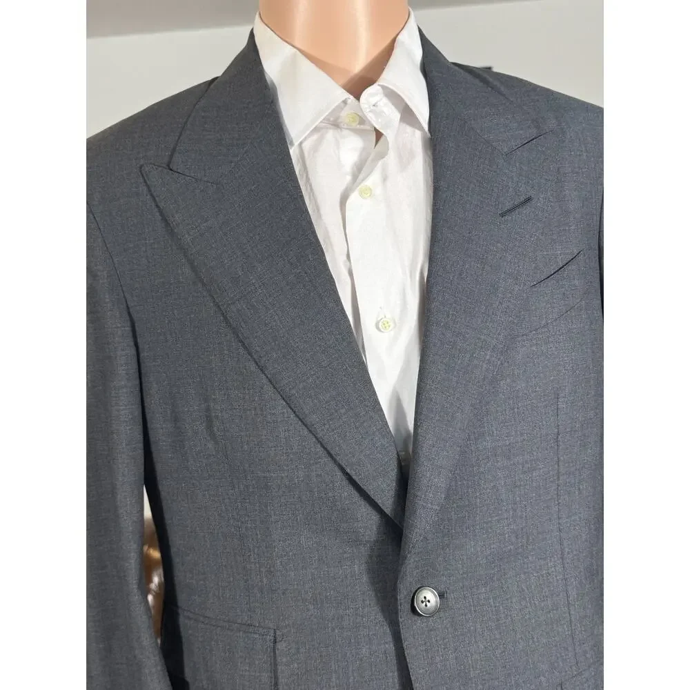 Tom Ford Shelton 2Pc Charcoal Wool Peak Lapel Suit 48R 38R 34x28 Trousers